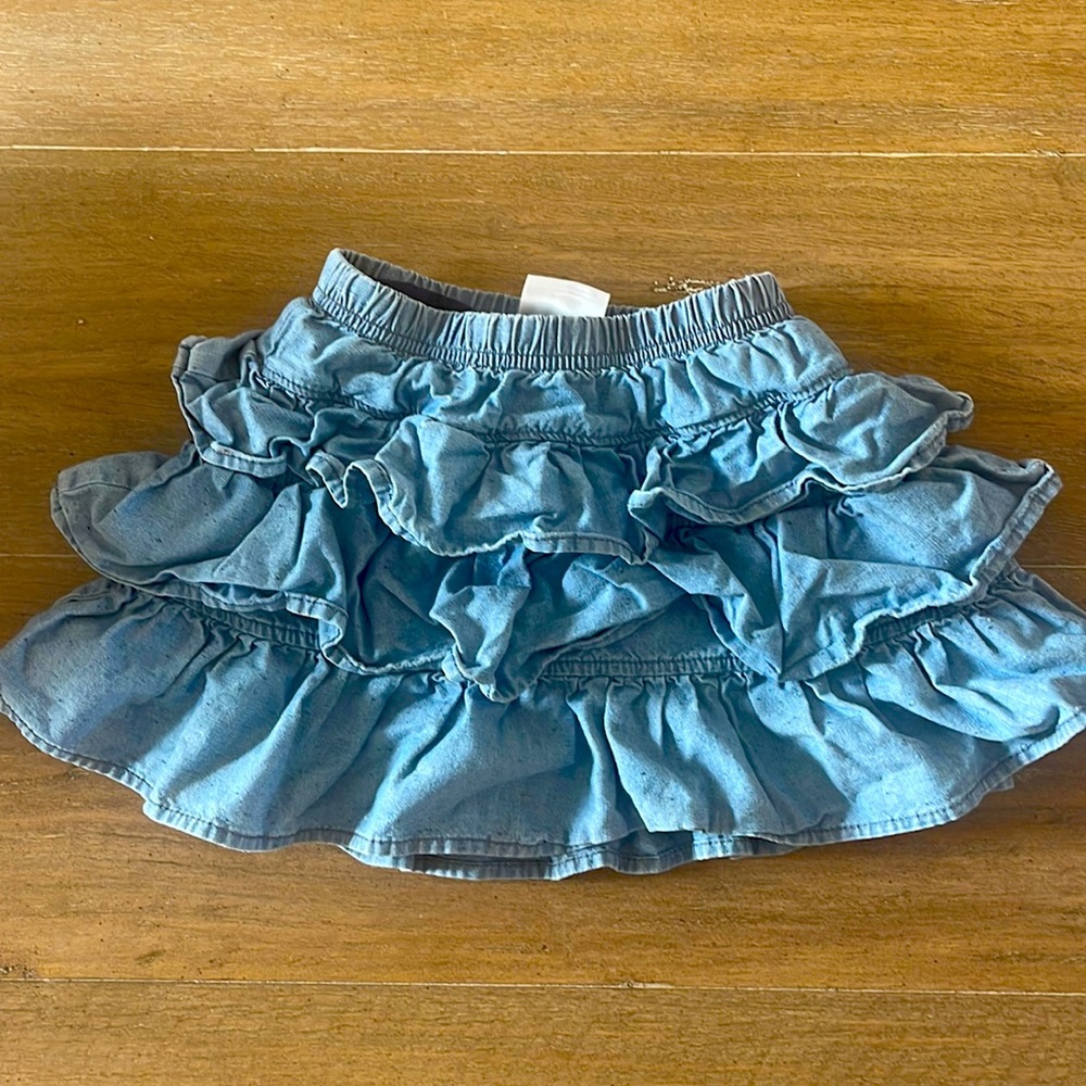 Hanna Andersson denim skirt - size 110 (5).